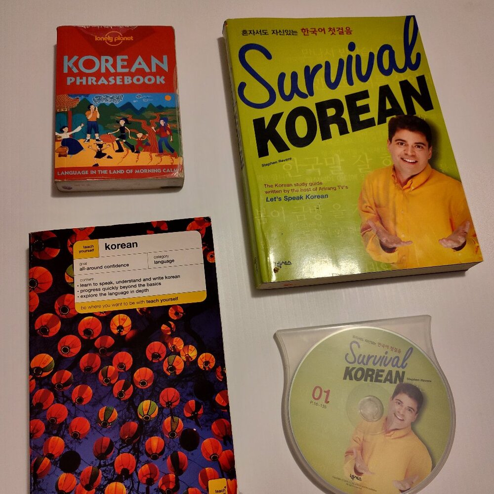 Korean Language Learning Books Bundle: Phrasebook, Survival Korean +CD and More